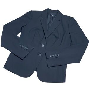 Ann Taylor Factory Black One Button Blazer Suit Jacket Women’s Size 4 Flattering